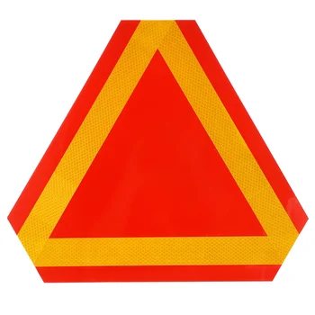 Автомобильные Светоотражающие полосы на задней двери, Треугольный Знак, Медленно движущаяся Автомобильная Магнитная предупреждающая лента, Алюминиевая доска