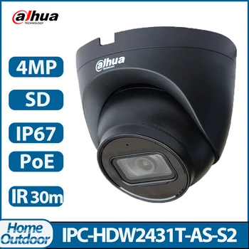 Сетевая камера Dahua IPC-HDW2431T-AS-S2 4MP Lite IR с фиксированным фокусным расстоянием в глазное яблоко 4MP POE Встроенный микрофон и слот для SD-карты IR 30M Starlight