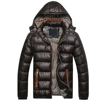 2023 Повседневная зимняя куртка с капюшоном, мужская Однотонная теплая Мужская Хлопчатобумажная парка, Мужская Модная Толстая термокуртка и пальто 7XL