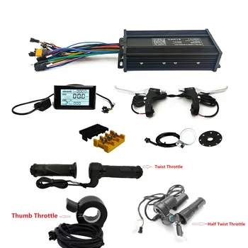 Система управления eBike: 36V-52V 1200 Вт-1800 Вт 45A синусоидальный 3-режимный интеллектуальный контроллер с цветным дисплеем UKC1, дроссельной заслонкой, тормозом