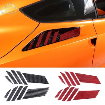 Для Chevrolet Corvette C7 2014-2019, Автомобильный боковой спойлер из мягкого углеродного волокна, Воздухозаборник, Декоративная наклейка, Аксессуары для внешнего формования