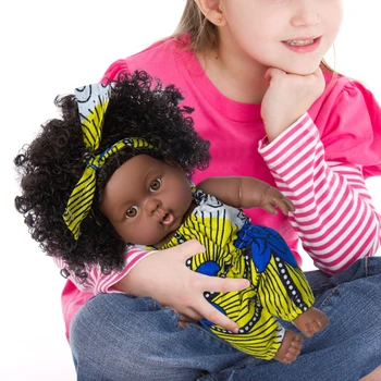 Африканская черная детская игрушка, Реалистичные карие глаза и имитация мягкой черной кожи, Мультяшная кукла, Милый мини-мальчик, подарок для девочки