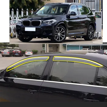 Наклейка для укладки кузова автомобиля Пластиковое Оконное стекло Ветровой козырек Защита от дождя/Солнца Вентиляционные детали для BMW X3 2018 2019 2020 2021