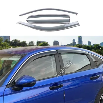 Оконный Козырек Солнцезащитный козырек Защита от Дождя Аксессуары Дефлектор бокового окна Стеклянный навес 4ШТ для Honda Civic 11-го поколения 2022 2023 2024