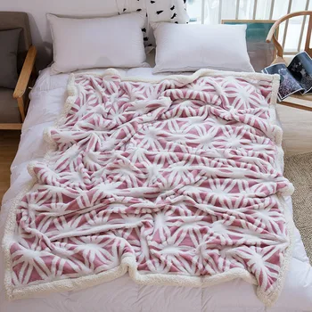 Роскошное супер мягкое Шерп-одеяло из кораллового флиса, однотонный Реверсивный плед из искусственного меха Норки, теплые одеяла для детей и взрослых на кровать
