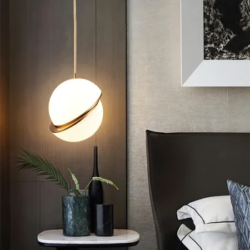 Минималистичный подвесной светильник у кровати в спальне, подвесной светильник на прикроватной тумбочке в скандинавском стиле, светильник для бара в гостевой комнате, роскошный маленький подвесной светильник