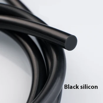 Черный твердый силиконовый шнур Диаметром 1 мм ~ 25 мм Белая резиновая прокладка Отделка уплотнительные полосы уплотнительное кольцо Высокая температура Водонепроницаемый
