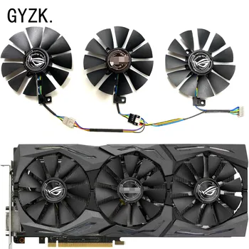 Новый для ASUS GeForce GTX1060 1070 1070ti 1080 1080ti ROG STRIX Замена вентилятора видеокарты PLD09210S12HH PLD09210S12M