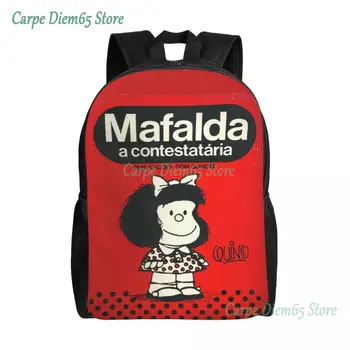 Mafalda A Contestataria Рюкзаки для Женщин Мужчин, Школьный Рюкзак для студентов Колледжа, Подходит для 15-Дюймового Ноутбука, Сумки для комиксов Quino, Манги