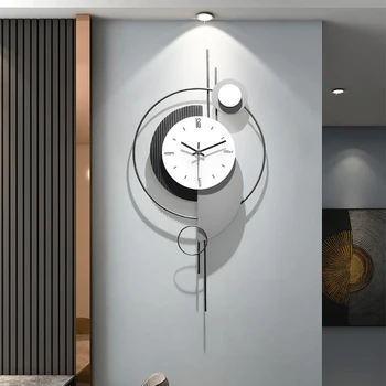 Минималистичные дизайнерские настенные часы Современного дизайна, Необычные бесшумные креативные настенные часы, Эстетичное Уникальное Настенное украшение Horloge Murale для дома