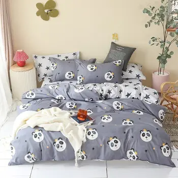 Роскошный комплект постельного белья Panda, простыня, Комплект постельного белья, новый комплект постельного белья размера King Queen Twin