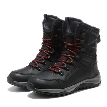 Мужские зимние противоскользящие армейские походные ботинки с шерстяной подкладкой, мужские противоударные альпинистские лыжные зимние ботинки For-40C