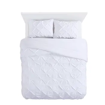 Комплект одеял Better Homes and Gardens из белого хлопчатобумажного трикотажа Pintuck из 3 предметов, Full/Queen