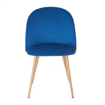 Бархатные обеденные стулья, современный стул с акцентом, синий