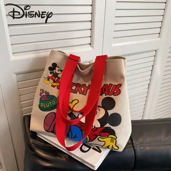 Disney Mickey Новая Модная женская сумка Высокого Качества, Повседневная сумка Большой емкости, Мультяшная универсальная сумка на плечо для пригородных поездок