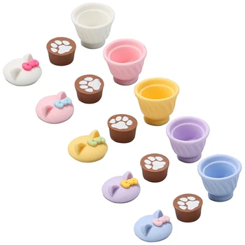 Игрушечная модель Чашки, Миниатюрная кофейная кружка, фигурка из смолы, детские игрушки для игр, обучающие принадлежности для приготовления пищи, прямая поставка