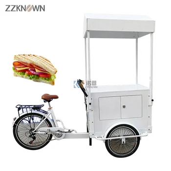Электрический Трехколесный велосипед для напитков, Мобильный Бизнес-Кофейный Велосипед, 3-колесный Кофейный Велосипед