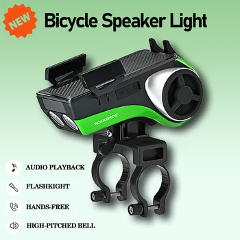 ROCKBROS Велосипедный фонарь Smart Bluetooth Аудио MP3-плеер Динамик Водонепроницаемый Велосипедный Звонок Power Bank Велосипедный фонарь Аксессуары для Велосипедов