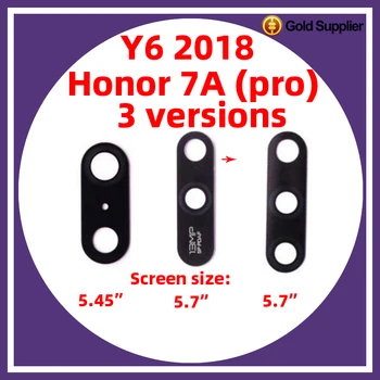 Стеклянный объектив задней камеры для Huawei Y6 2018 или Honor 7A pro, стеклянный объектив камеры, стекло + наклейка, замена, ремонт