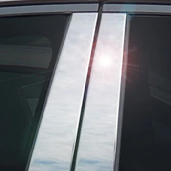 8шт Для Ford Flex БЕЗ выреза ДЛЯ КЛАВИАТУРЫ 2009-2019 Серебристые хромированные стойки для оконных стоек Автомобиля, наклейки на колонны BC