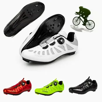 Профессиональные кроссовки для горных велосипедов, Мужская Спортивная Велосипедная обувь MTB, обувь для триатлона, Самоблокирующаяся Обувь для гоночных шоссейных велосипедов