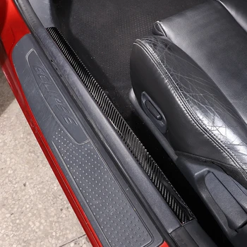 Для Mitsubishi Eclipse 2006-2011, мягкий автомобильный порог из углеродного волокна, накладка на накладку, наклейки для отделки, автомобильные аксессуары