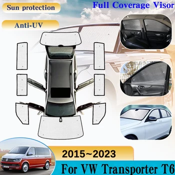 Автомобильный солнцезащитный козырек на все окна для Volkswagen VW Transporter T6 SWB 2015 ~ 2023, Лобовое стекло, Солнцезащитный козырек От Ультрафиолета, Автоаксессуары