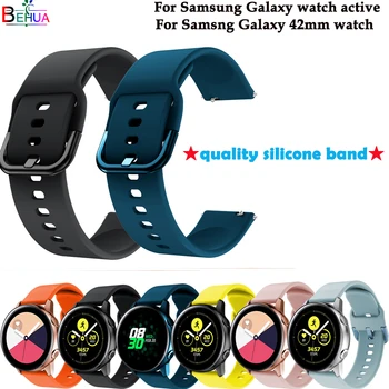 спортивный силиконовый ремешок для часов Samsung Galaxy Watch active ремешки для Samsung Galaxy 42 мм смарт-браслет для часов Новый