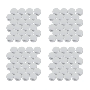 30 мл серебристых маленьких алюминиевых баночек для хранения бальзама для губ с завинчивающейся крышкой (упаковка из 96 штук)