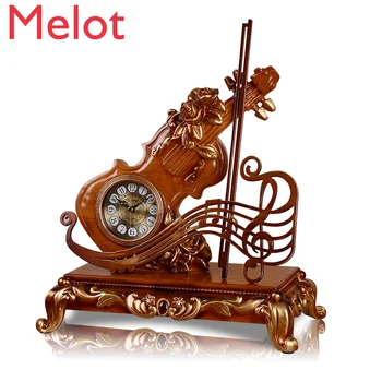 Высококачественные креативные персонализированные часы для Скрипки в европейском Стиле, Модные прикроватные часы с маятником для Спальни, декоративные часы для гостиной