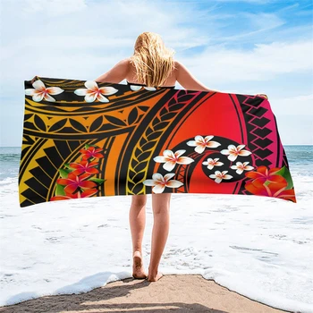 2021 Летние Банные Полотенца Гавайи Гибискус Цветочный Принт Пляжные Полотенца Серфинг Плавание Без Песка Коврик Для Тренажерного Зала Кемпинг Toallas Playa