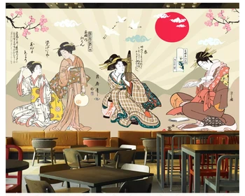 beibehang Винтажные классические стерео толстые шелковистые 3d обои японский ресторан суши магазин продуктов питания papel de parede обои behang