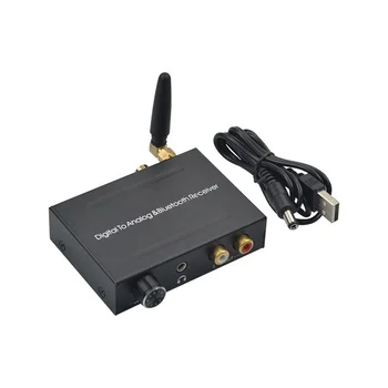 192 кГц-24-битный беспроводной цифроаналоговый преобразователь 5.0 DAC с регулировкой громкости звука 3,5 мм для проекторов Xbox360 PS5 PC