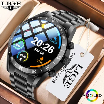 2022 LIGE Новые умные часы с Bluetooth-вызовом, мужские водонепроницаемые спортивные часы для фитнеса, роскошные умные часы для мужчин IOS Android