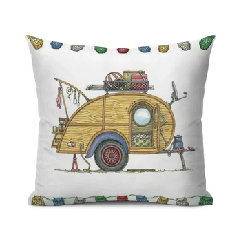 Caravan-pattern-decorative-cushion-pillowcase-polyester-cushion-cover-throw-pillow-sofa-living-room-decoration-pillowcover