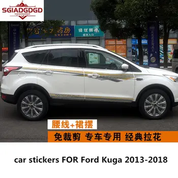Для Ford Kuga 2013-2018 автомобильные наклейки для украшения кузова, спортивные наклейки для бездорожья, Kuga, персонализированные модные наклейки на заказ