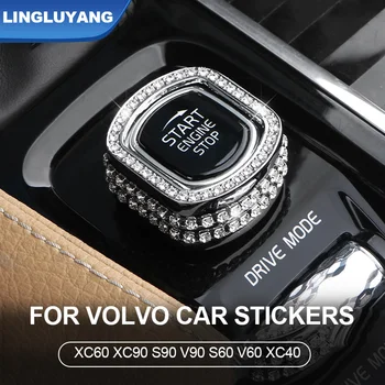автомобильные Аксессуары для Volvo XC60 XC90 S90 V90 s60 v60 xc40 модификация интерьера имитация декоративных наклеек с кристаллами и бриллиантами
