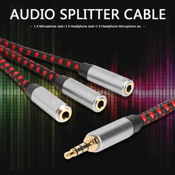 Удлинительный кабель Полезный высококачественный безопасный 3,5 мм аудиокабель-разветвитель для компьютеров