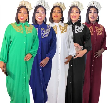2023 Плюс Размер Африканское шифоновое платье с пайетками для женщин, Элегантное Женское Вечернее платье, Летний Нигерийский халат-кафтан Абайя