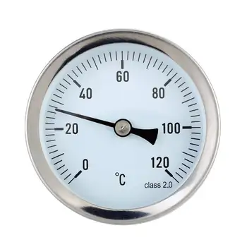 Водонепроницаемый 0-120 градусов алюминиевый термометр для горячей воды, труба для нагрева горячей воды, 63 мм, измеритель температуры с циферблатом