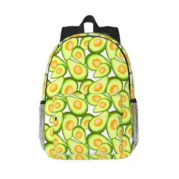 Забавный Рюкзак для ноутбука с зеленым рисунком Авокадо, Мужская Женская Повседневная сумка для книг, сумки для студентов колледжа