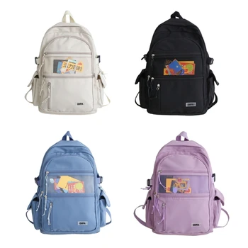 Школьный рюкзак для ноутбука, сумка для книг, дорожная школьная сумка для студенческих девочек и мальчиков
