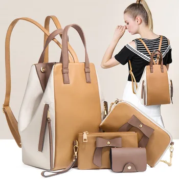 Весенний новый рюкзак с контрастным рисунком личи, модная диагональная сумка-бабочка на плечо, большая вместительная сумка-чехол из четырех частей