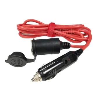 Удлинитель для автомобильного зарядного устройства красного цвета с пылезащитным колпачком, 15A, толстая медь, 12 В/24 В, 1,8 м