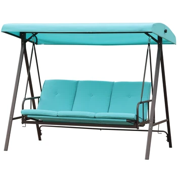 3-местное кресло-качалка Может быть преобразовано в кровать, подходящую для внутренней и наружной мебели для патио.