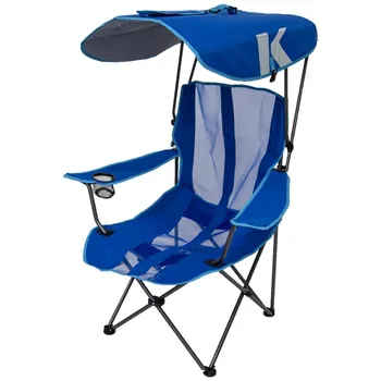 Оригинальное кресло Kelsyus с навесом - складное кресло для кемпинга, задних дверей и мероприятий на открытом воздухе - синий