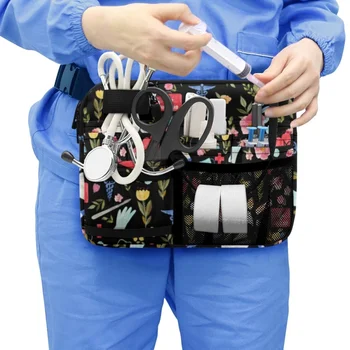 Поясная сумка для медсестры Twoheartsgirl Большой Емкости, Регулируемые Принадлежности для экстренных случаев, Органайзер для ремня, Несколько карманов, Поясная сумка для инструментов медсестры