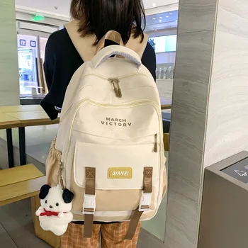 Дамы Kawaii мода нейлон водонепроницаемый ноутбук студент книга сумка колледж рюкзак девочки школьные сумки женский милый путешествия Трен