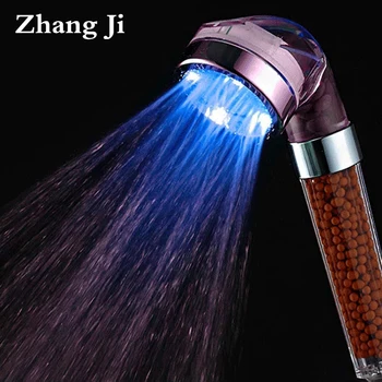 Zhang Ji LED Контроль температуры, Тропический душ высокого давления, СПА, 3 цвета, Водосберегающий Минеральный фильтр, подарок для душа