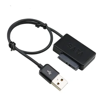 Ноутбук CD-ROM Привод SATA к USB-кабелю 6P + 7P SATA к USB 2.0 Easy Drive Линейная Раздаточная коробка Приводы Чехлы Компьютерные компоненты